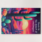 inspirerend quote, kleurrijk cactus landschap legpuzzel (Horizontaal)