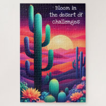 inspirerend quote, kleurrijk cactus landschap