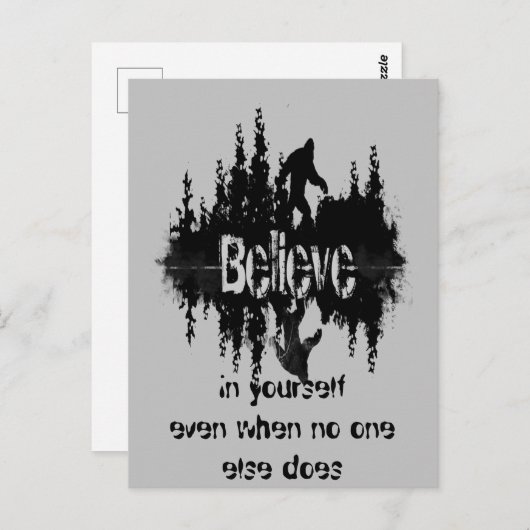 Inspirerend Quote Legend Sasquatch, Big Foot Briefkaart (Voorkant / Achterkant)