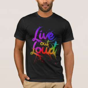 Inspirerend Quote (Live Out Loud) voor jongens T-shirt