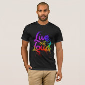 Inspirerend Quote (Live Out Loud) voor jongens T-shirt (Voorkant volledig)