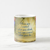 Inspirerend quote machtigt uw mindset Blue Gold Koffiemok (Center)