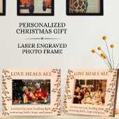 Inspirerend quote met liefde, geloof, vrede en hoo gegraveerde lijstjes