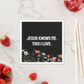 Inspirerend quote met wilde bloemen servet (Insitu)