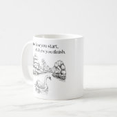 inspirerend quote met zwaan koffiemok (Voorkant links)