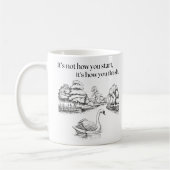 inspirerend quote met zwaan koffiemok (Links)