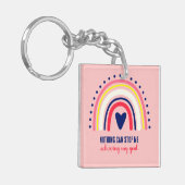 INSPIREREND QUOTE MODERN  BOHO REGENBOOG SLEUTELHANGER (Voorkant Links)