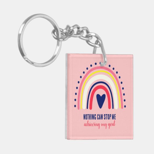 INSPIREREND QUOTE MODERN  BOHO REGENBOOG SLEUTELHANGER (Voorkant Links)