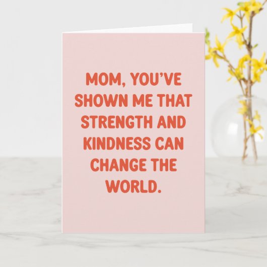 Inspirerend quote Modern Dank u wel Moederdag Kaart (Gele Bloem)