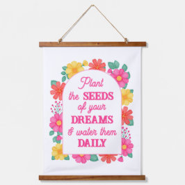 Inspirerend Quote Motivatie Bloemenboog Hangend Wandkleed