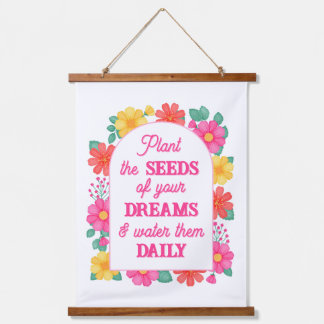 Inspirerend Quote Motivatie Bloemenboog Hangend Wandkleed
