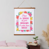 Inspirerend Quote Motivatie Bloemenboog Hangend Wandkleed (Slaapkamer)