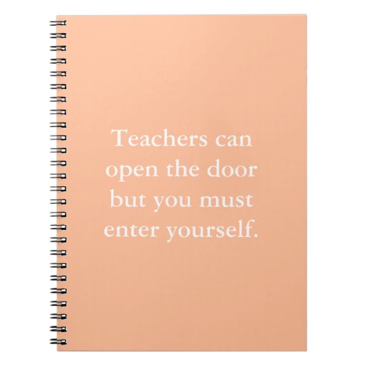 Inspirerend Quote Motivatie Onderwijs Notitieboek (Voorkant)