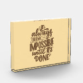 Inspirerend quote - Onmogelijk totdat het klaar is Fotoblokken (Links)
