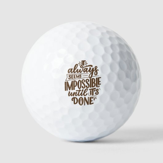 Inspirerend quote - Onmogelijk totdat het klaar is Golfballen (Voorkant)