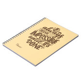 Inspirerend quote - Onmogelijk totdat het klaar is Notitieboek (Linkerzijde)