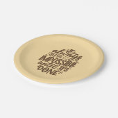 Inspirerend quote - Onmogelijk totdat het klaar is Papieren Bordje (Gekanteld)