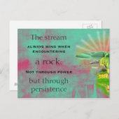 Inspirerend quote op een Abstract schilderij Briefkaart (Voorkant / Achterkant)