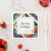 Inspirerend quote op een handgemaakte Quilt Servet (Insitu)