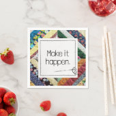 Inspirerend quote op een handgemaakte Quilt Servet (Insitu)