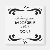 Inspirerend Quote op het leven zwart en wit Magneet (Voorkant)