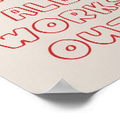 Inspirerend Quote Optimistische Hand-Drawn Rode Mu Poster (Hoek)