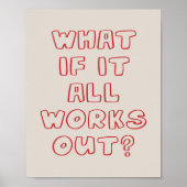 Inspirerend Quote Optimistische Hand-Drawn Rode Mu Poster (Voorkant)