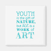 Inspirerend quote over veroudering | magneet (Voorkant)