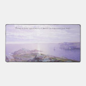 Inspirerend Quote Paarse Blauw Zeegezicht Desk Mat (Voorkant)