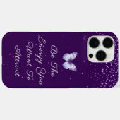 Inspirerend Quote paarse glitters vlinder Case-Mate iPhone Case (Achterkant (horizontaal))