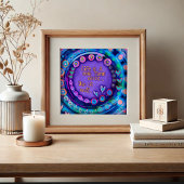 Inspirerend quote Paarse school Poster