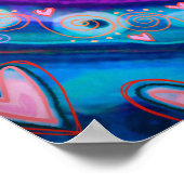 Inspirerend quote Paarse school Poster (Hoek)