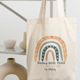 Inspirerend quote Rainbow Teacher Appreciation Tote Bag