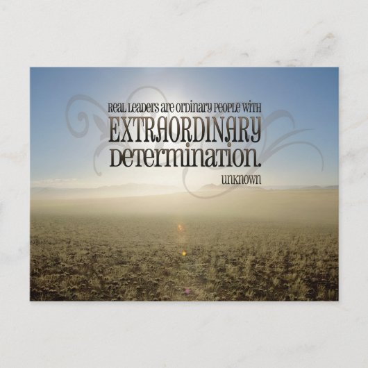 inspirerend quote "Real Leaders" Briefkaart (Voorkant)