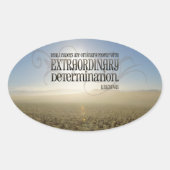 inspirerend quote "Real Leaders" Ovale Sticker (Voorkant)