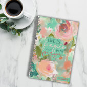 Inspirerend Quote Roze Bloemen Gebed Journaal Notitieboek