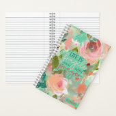 Inspirerend Quote Roze Bloemen Gebed Journaal Notitieboek (Binnen)