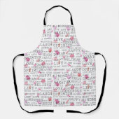 Inspirerend Quote Roze Perzik Roos Petals Schort (Voorkant)