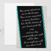 Inspirerend quote Santa Fe afstuderen kaarten (Voorkant / Achterkant)