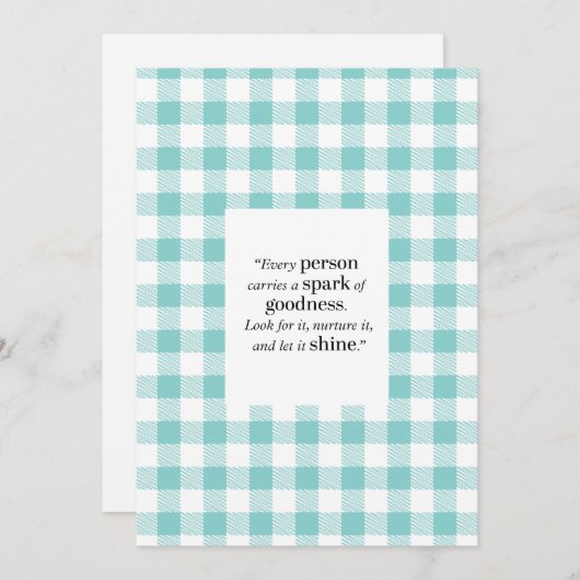 Inspirerend quote Script Pattern 5x7 Flat Kaart (Voorkant / Achterkant)