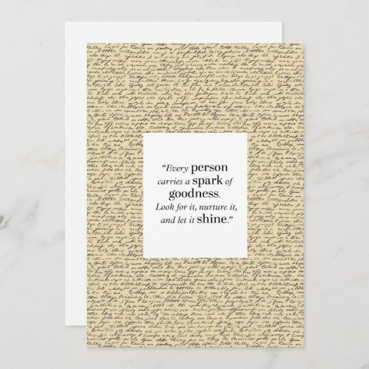 Inspirerend quote Script Pattern 5x7 Flat Kaart (Voorkant / Achterkant)