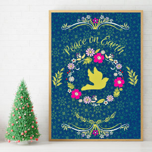Inspirerend Quote  Script Peace on Earth Poster