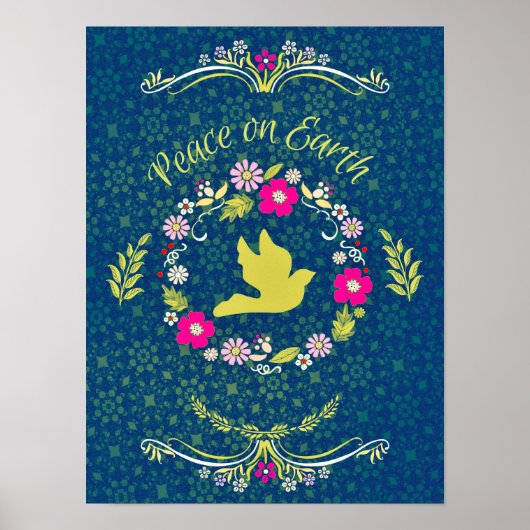 Inspirerend Quote  Script Peace on Earth Poster (Voorkant)