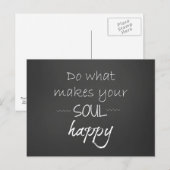 Inspirerend quote: Soul Happy Briefkaart (Voorkant / Achterkant)