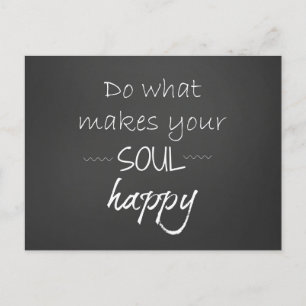 Inspirerend quote: Soul Happy Briefkaart