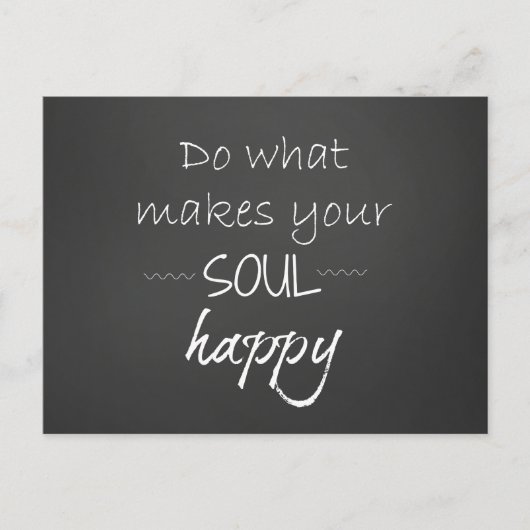 Inspirerend quote: Soul Happy Briefkaart (Voorkant)
