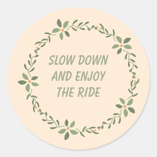 Inspirerend Quote Sticker voor Mindful Living (Voorkant)