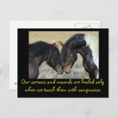 Inspirerend quote. Twee wilde paarden snuffelen Briefkaart (Voorkant / Achterkant)