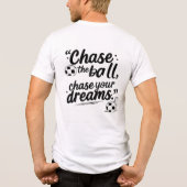 inspirerend quote voor voetballiefhebber Tri-Blend shirt (Achterkant)
