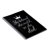 Inspirerend quote voor vrouwen notitieboek (Rechterzijde)